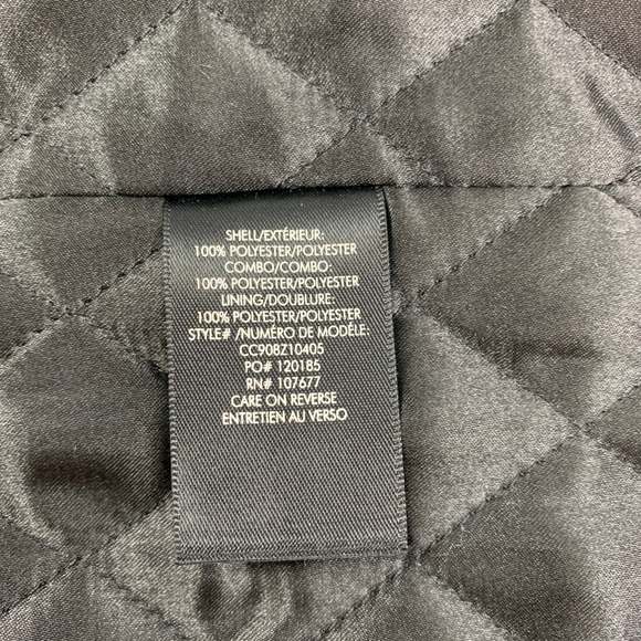 ALICE + OLIVIA Black Textured Polyester Shawl Collar Coat - Picture 4 of 5